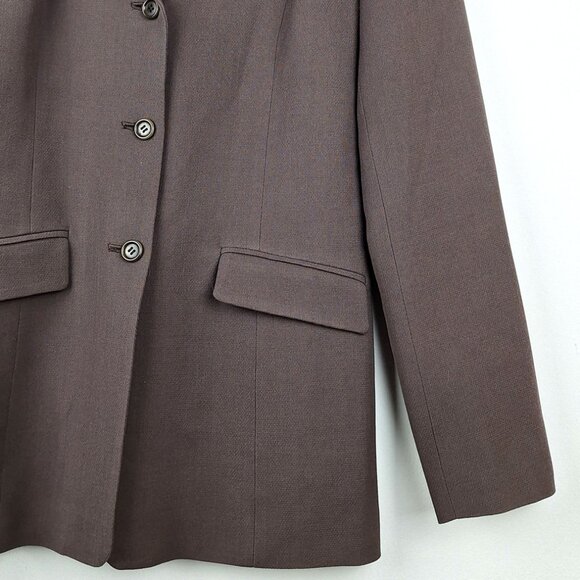 J Crew Womens Brown Jacket Blazer Size 6. 100% Wool Made in Japan Lined Vintage - Picture 5 of 12